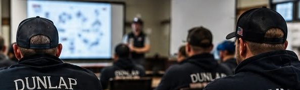 Firefighters in a classroom session